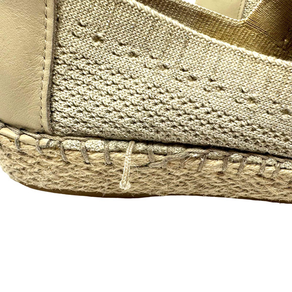 Cole Haan size 7 B 21292 grand os slip on flats sparkly taupe knit espadrille - Picture 5 of 13